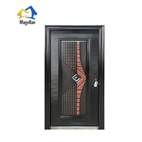 Porte en acier de haute qualité, porte d'entrée principale moderne, porte extérieure en acier de sécurité, porte d'appartement