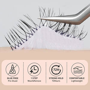 Bán buôn mi giả 3D hiệu ứng tự dính, nhãn hiệu riêng, dán sẵn, làm thủ công, mi giả dạng dán, băng trong suốt, nửa mi - Product Image 5