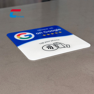 Carte NFC personnalisée pour avis <span class=keywords><strong>Google</strong></span>, en acrylique de 1 mm d'épaisseur, pour avis <span class=keywords><strong>Google</strong></span>, évaluation de l'entreprise, outil de marketing sans contact - Product Image 4