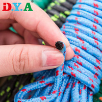Stock Multi Couleur 4mm * 15m Portable Corde à linge Nylon Cordon PP Corde pour le séchage Groupage