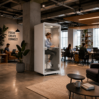 Cabine de travail acoustique moderne et portable, salle de réunion silencieuse, cabine insonorisée pour bureau, cabine téléphonique privée mobile