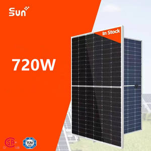 โมดูลพลังงานแสงอาทิตย์แบบสองหน้า Sunplus 720W ที่มีการเสื่อมสภาพต่ำ เหมาะสำหรับพื้นที่ภูเขาและเนินเขา - Product Image 1