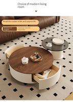 Meja Kopi Kayu Mewah Modern untuk Perabot Rumah, Meja Kopi untuk Ruang Tamu Gaya Modern