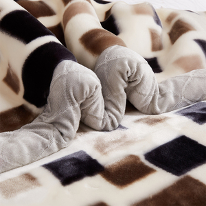 Luxury <b>Comfortable</b> King Size Korean Mink <b>Blankets</b> Wholesale Raschel <b>Blanket</b> - Product Image 5