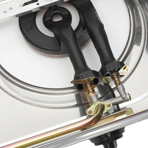 Brûleur en fonte, cuisinière à gaz double brûleur en acier inoxydable - Product Image 6