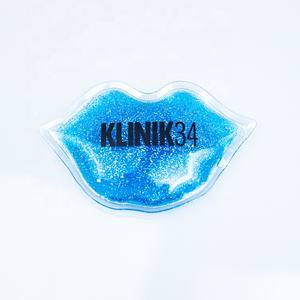 Pack de glace en gel PVC réutilisable en forme de lèvres avec logo personnalisé, pour soins post-injections de lèvres, soulagement des gonflements - Product Image 2