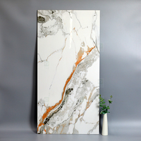 Dalle de carrelage en pierre frittée de porcelaine effet marbre Calacatta blanc veines dorées de haute qualité 600x1200mm