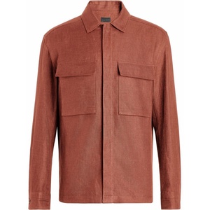 Chemise en lin pour homme avec poche plate et boutons, personnalisable en gros - Product Image 3