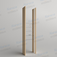 Kainice Présentoir moderne personnalisé à cadres optiques en verre acrylique à LED avec étagère métallique autoportante et miroir Montage facile