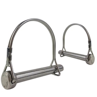 Goupille de blocage d'arbre de prise de force (PTO) pour attelage de remorque, en acier inoxydable/acier au carbone, finition brillante, norme DIN, 1/4 pouce