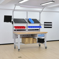 Mesa de Trabajo ESD para Producción de Ensamblaje de PCB, Diseñada para Uso Industrial a Largo Plazo, Construcción Duradera, OEM