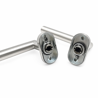 Poignée de porte moderne en acier inoxydable brossé avec couvercle de serrure pour ensemble de poignée de porte intérieure de maison et appartement