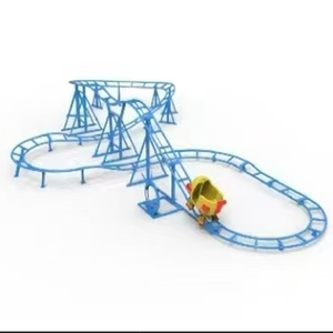 Option de train de montagnes russes en acier intérieur pour enfants pour aire de jeux et parc d'attractions Mini divertissement en plein air à propulsion humaine - Product Image 1