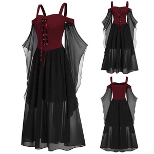 Robe <span class=keywords><strong>longue</strong></span> extensible à bretelles de sorcière d'Halloween, 5 couleurs, <span class=keywords><strong>taille</strong></span> 8, en stock - Product Image 4