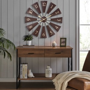 <span class=keywords><strong>Orologio</strong></span> <span class=keywords><strong>da</strong></span> <span class=keywords><strong>Parete</strong></span> INFINITY TIME in Noce Rosso per <span class=keywords><strong>Arredamento</strong></span> Casa Moderna Stile Fattoria 24 Pollici/30 Pollici <span class=keywords><strong>Orologio</strong></span> <span class=keywords><strong>da</strong></span> <span class=keywords><strong>Parete</strong></span> Fai-<span class=keywords><strong>da</strong></span>-Te a Forma di Mulino a Vento in Plastica - Product Image 2