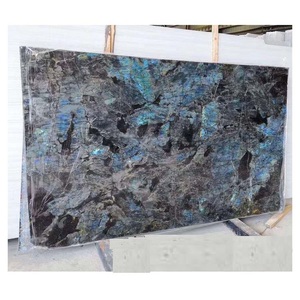 Dalles de pierre naturelle UNION STONE, granit bleu Lemurian d'Afrique du Sud, poli, grand format moderne - Product Image 1
