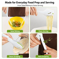 Pince de cuisine multifonction détachable en nylon et silicone, pince à salade, pince à pâtes, séparateur d'herbes, compatible lave-vaisselle, sans BPA