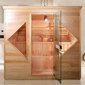 <span class=keywords><strong>Sauna</strong></span> Tradicional Finlandesa de Madera Maciza para 4 Personas, Interior - Product Image 5
