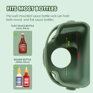 <span class=keywords><strong>Articles</strong></span> de <span class=keywords><strong>rangement</strong></span> de <span class=keywords><strong>cuisine</strong></span> avec logo personnalisé, porte-bouteille inversé mural en silicone sans BPA, anti-dérapant et anti-goutte - Product Image 2