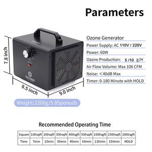Xách Tay 5G Máy <span class=keywords><strong>Ozone</strong></span> Pet Khói Nhà Để Xe Mùi Mùi Loại Bỏ Cho Hộ Gia Đình Xe Motel Phòng Thương Mại Máy Phát Điện <span class=keywords><strong>Ozone</strong></span> USA Cắm - Product Image 5