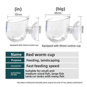 Uitstekende Kwaliteit Vis Tank Rode Bug Cup Acryl <span class=keywords><strong>Aquarium</strong></span> Feeder <span class=keywords><strong>Aquarium</strong></span> Zuignap Oogst Garnaal Mos Waterplanten - Product Image 6