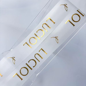 Ruban décoratif souple en TPU semi-transparent avec impression <span class=keywords><strong>de</strong></span> logo personnalisé en gros pour emballage cadeau - Product Image 3