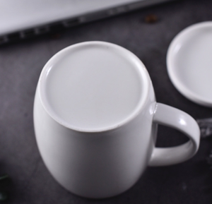 Mug à café en céramique blanc classique, grande tasse en grès personnalisable avec logo pour hôtel, restaurant, café, bureau, vente en gros, cadeau de mariage - Product Image 6