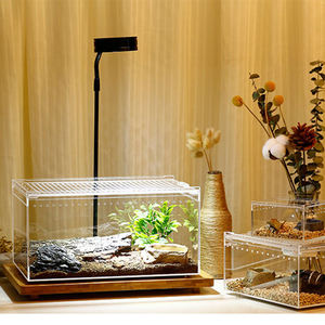 Bahar işareti özelleştirilmiş şeffaf akrilik bukalemun örümcekler Beetle <span class=keywords><strong>Tarantula</strong></span> sürüngen teraryum kutusu kafes - Product Image 3