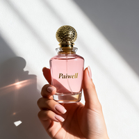 Flacon de parfum en verre épais de luxe personnalisé, design spécial, 30 ml, 50 ml, 100 ml, vaporisateur à fine brume avec bouchon en bois