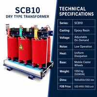 Transformateur de type sec SCB10 Wanbo-349 à alimentation stable, spécifications multiples, avec fonctionnement à faible bruit pour solutions d'alimentation commerciales