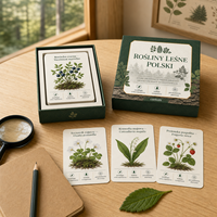 Cartes d'apprentissage personnalisées sur l'identification des plantes forestières polonaises, noms en latin, papier mat durable et écologique, éducation botanique