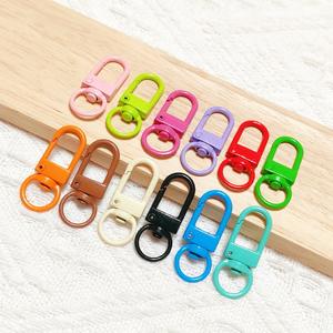 Ganchos de broche de langosta a presión de aleación de colores, hallazgos de llavero para DIY, llavero, collar, pulsera, accesorios, 12*32mm V169 - Product Image 2