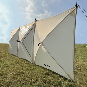 Personalizado plegable al aire libre Camping Wind Breaks parabrisas refugio con postes de fibra de vidrio 150D <span class=keywords><strong>Material</strong></span> Oxford 438x146cm tamaño - Product Image 2