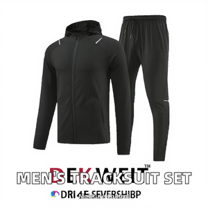 2025 Kostenloser Versand Herren Fußball-Trainingsanzug Anpassbarer Name Logo OEM 100% Polyester Wärmeübertragungsdruck Rundhals - Product Image 6