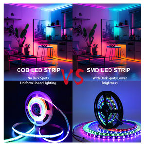 Ruban flexible intelligent RGB COB avec effets chromatiques, contrôle par application, synchronisation rythmique, 16 millions de couleurs, découpe DIY pour la décoration de la maison - Product Image 4