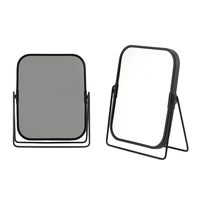 Miroir grossissant de maquillage de bureau haute définition, portable, carré, en fer, double face, pliable, pour la maison, le bureau, la salle de maquillage