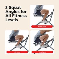 Appareil de fitness à domicile Row-N-Ride pour les fessiers et les jambes, pliable, en acier allié, avec assistance pour les squats, capacité maximale de 220 livres