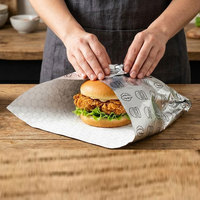 Papier d'emballage pour hot-dogs et hamburgers en aluminium laminé à usage unique, de qualité alimentaire, avec logo personnalisé, à une face, en nid d'abeille, isolant