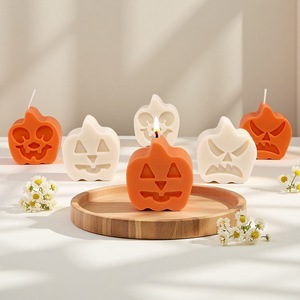 Halloween Pumpkin Candle Mold DIY Baking Soap Mold Customizable Shape White Orange Pink Gray Green Transparent - Product Image 1