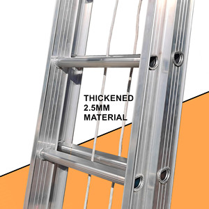 Thang Nhôm Có Thể Gập Lại Bậc Thang Có Thể Gập Lại Với Dây Thừng Và Móc Chắc Chắn - Product Image 5