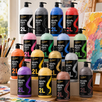 Xin Bowen 2L Acrylfarbe Hochviskos Reichhaltiges Pigment Professionelle Studiofarbe für Leinwand & Wand