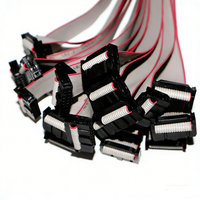 Kabel Tembaga Berlapis Kawat Listrik Pabrik AWM 2651 28AWG Kabel Pita Datar VGA DB15 ke IDC Kabel Harness
