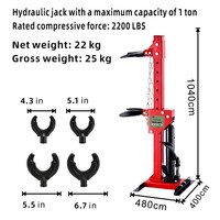 Compresseur de ressort hydraulique en acier inoxydable JINLIJIAN, capacité 1 tonne/2200 LBS, force de compression nominale 1 tonne, outil automobile