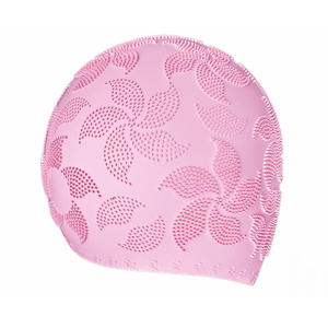 YLKJSWIM CAP1500 Bonnet de bain pour femme, surface texturée 3D, silicone souple, antidérapant, protection des oreilles, confortable, respirant - Product Image 3