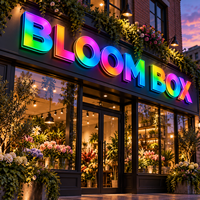 Enseigne LED RGB, lettres LED, enseigne lumineuse pour mariage, enseigne publicitaire LED 3D en acrylique rétroéclairée pour la décoration de clubs/événements et de fêtes