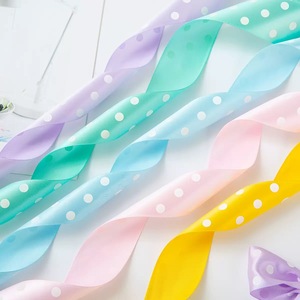 Pita Polkadot 4cm 100Y 100% Poliester Satu Sisi Bermotif Titik, Pita Buatan Tangan untuk DIY Kue, Bunga, Pembungkus Kado - Product Image 5