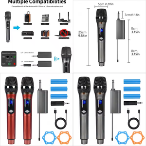 Chuyên Nghiệp Không Dây Microphone FM Hội Nghị Bài Phát Ngôn Ghi Âm Cầm Tay Phổ Microphone Với Có Thể Sạc Lại Receiver - Product Image 6