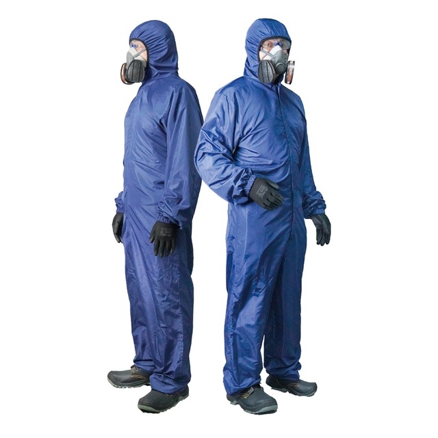 Anti-Static Reusable Protective Coverall Industrial Cleanroom Workwear Polyester Hooded Safety Suit EN 1149-5 CE Approved