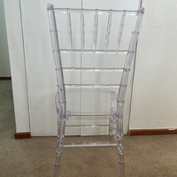 Chaise Chiavari transparente pour mariage, chaise de restaurant transparente Bjflamingo, chaise empilable en résine acrylique pour hôtel, location pour événements et fêtes
