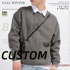 Sudadera de Forro Polar Personalizada para Hombre, Cuello Redondo y Manga Larga, Diseño Liso Teñido para la Temporada de Otoño - Product Image 5